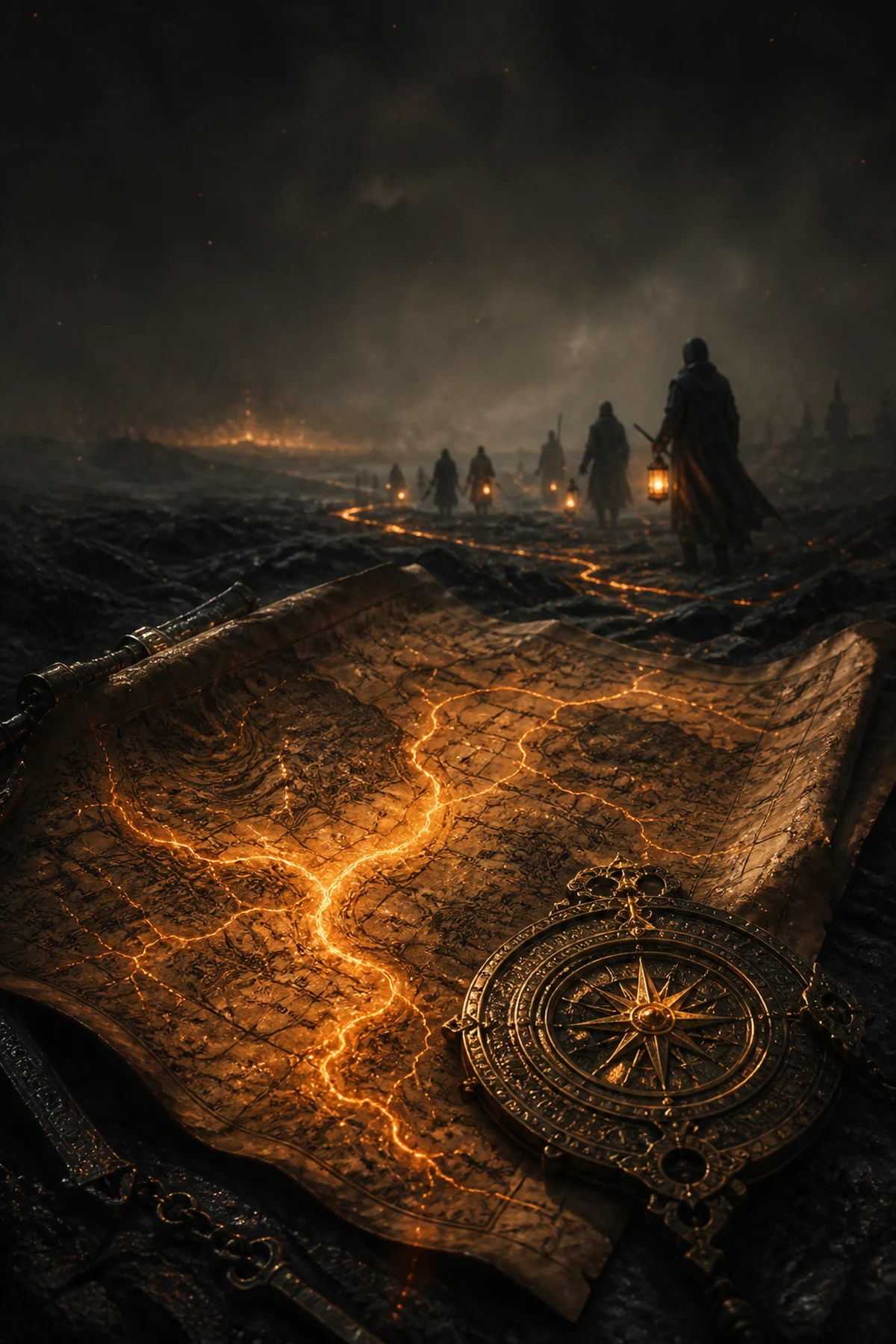 Couverture de La Guilde des Traceurs, roman de dark fantasy de Denis Moulin